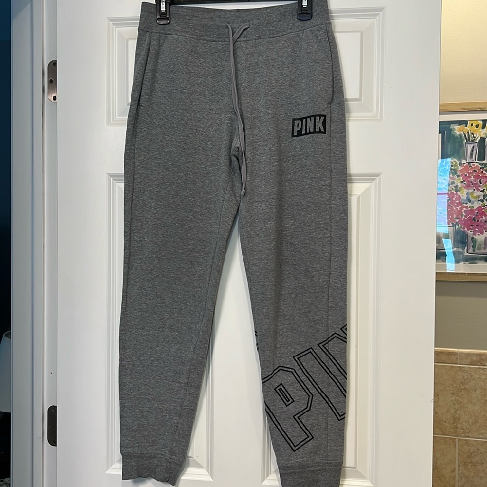Pink Victoria’s Secret Gray Sweat Pants